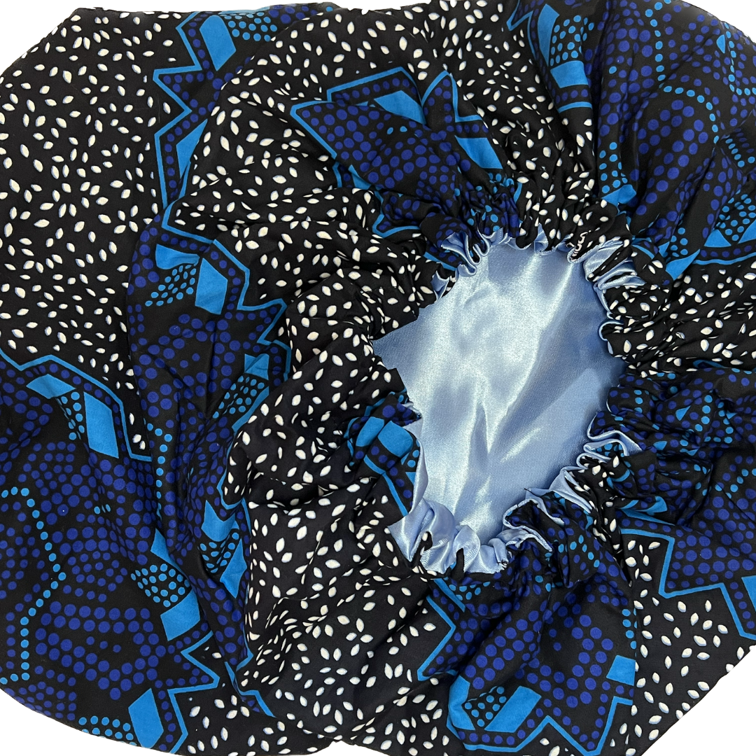 African Print Satin Lined Hair Bonnet